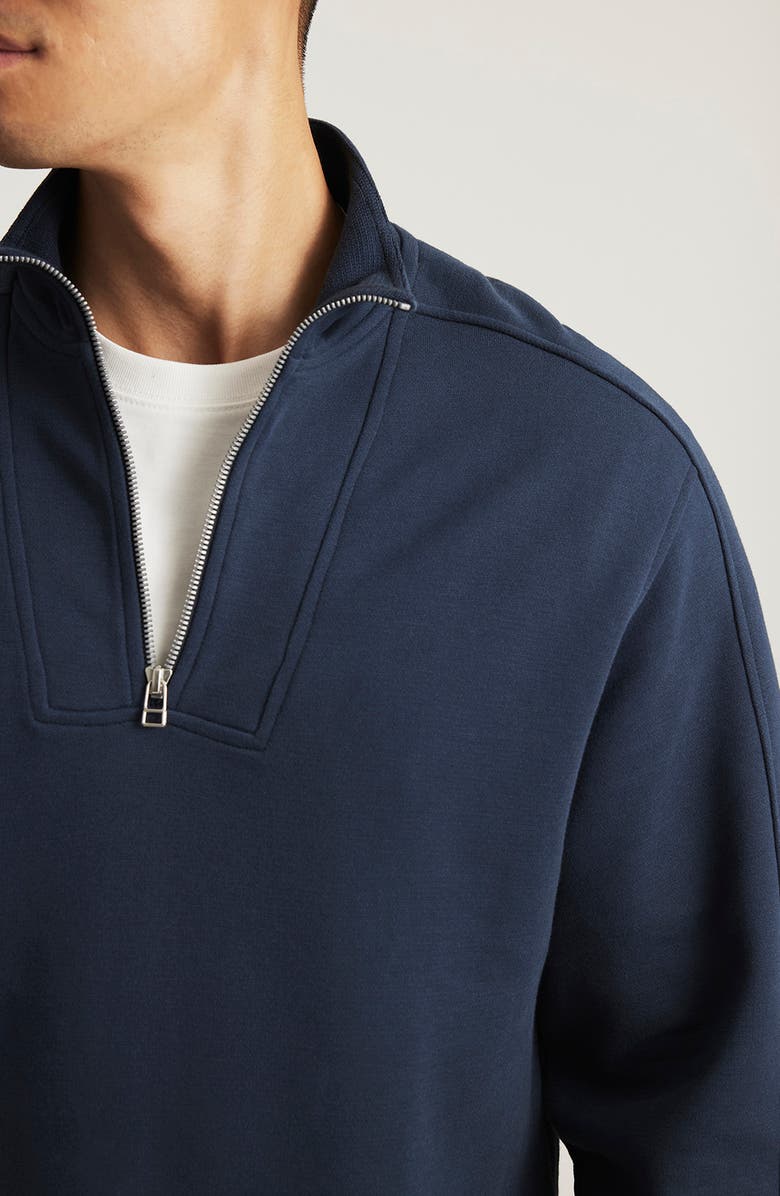 Mavi Jeans Half Zip Sweatshirt, Alternate, color, Total Eclipse