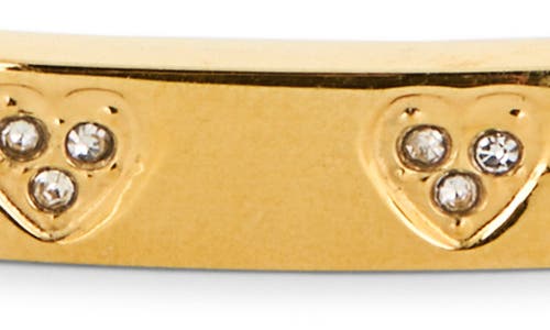 Eye Candy Los Angeles Ella Cz Heart Bangle Bracelet In Gold