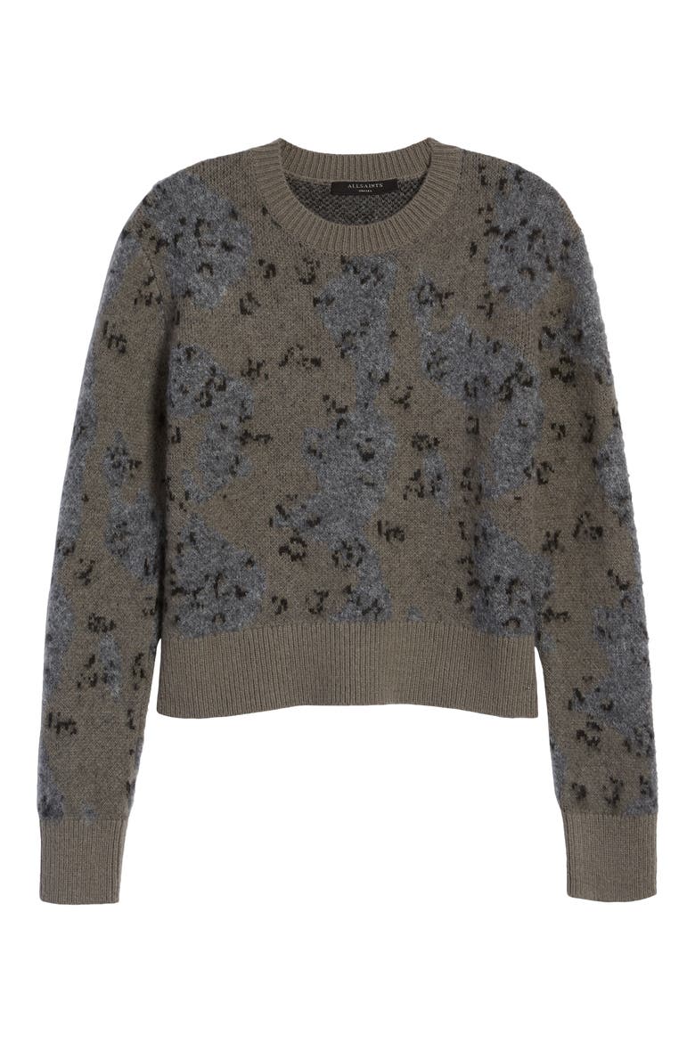 Asko Camo Sweater, Alternate, color, KHAKI GREEN/ CHARCOAL