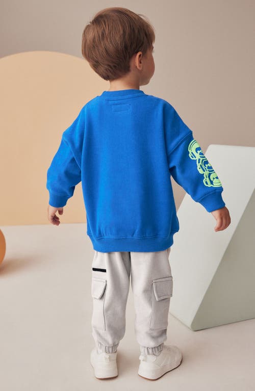 Next Kids' Graphic Sweatshirt & Cargo Joggers Set In Blue