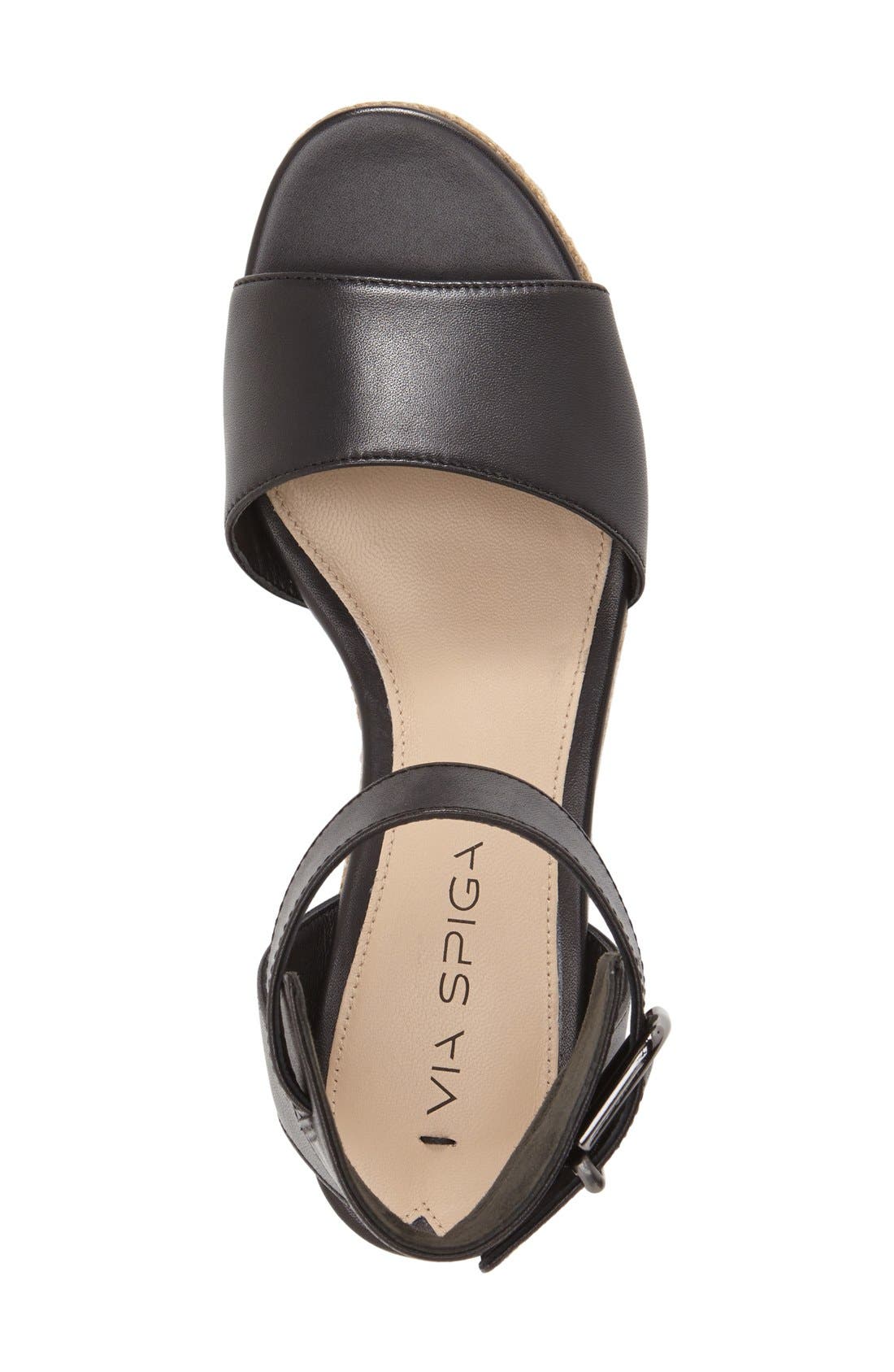 'Nemy' Platform Sandal, Alternate, color, BLACK