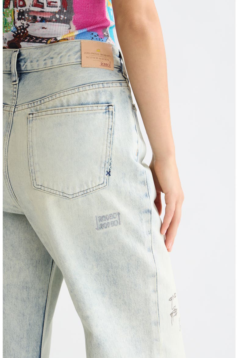 x Basquiat The Deep Loose Jeans, Alternate, color, TEXAS BLUE