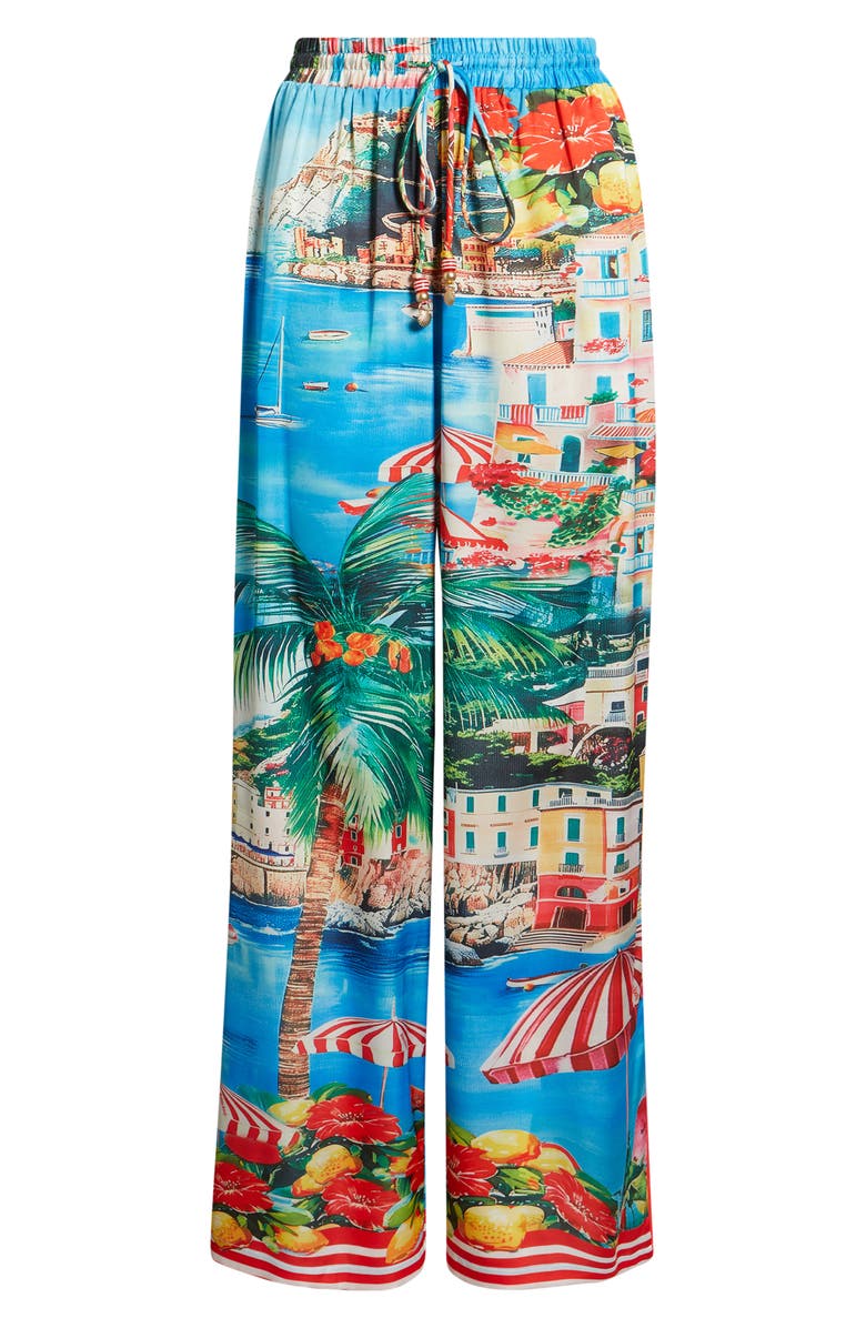 Kulani Kinis Drawstring Wide Leg Resort Pants, Alternate, color, Mermaid Cove