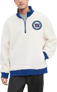 Tommy Hilfiger Men's Tommy Hilfiger  Cream New York Giants Jordan Sherpa Quarter-Zip Sweatshirt