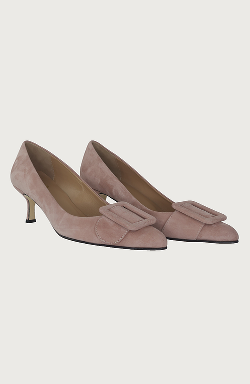 Andrea Carrano Shoes Milk Kitten Heel In Pink