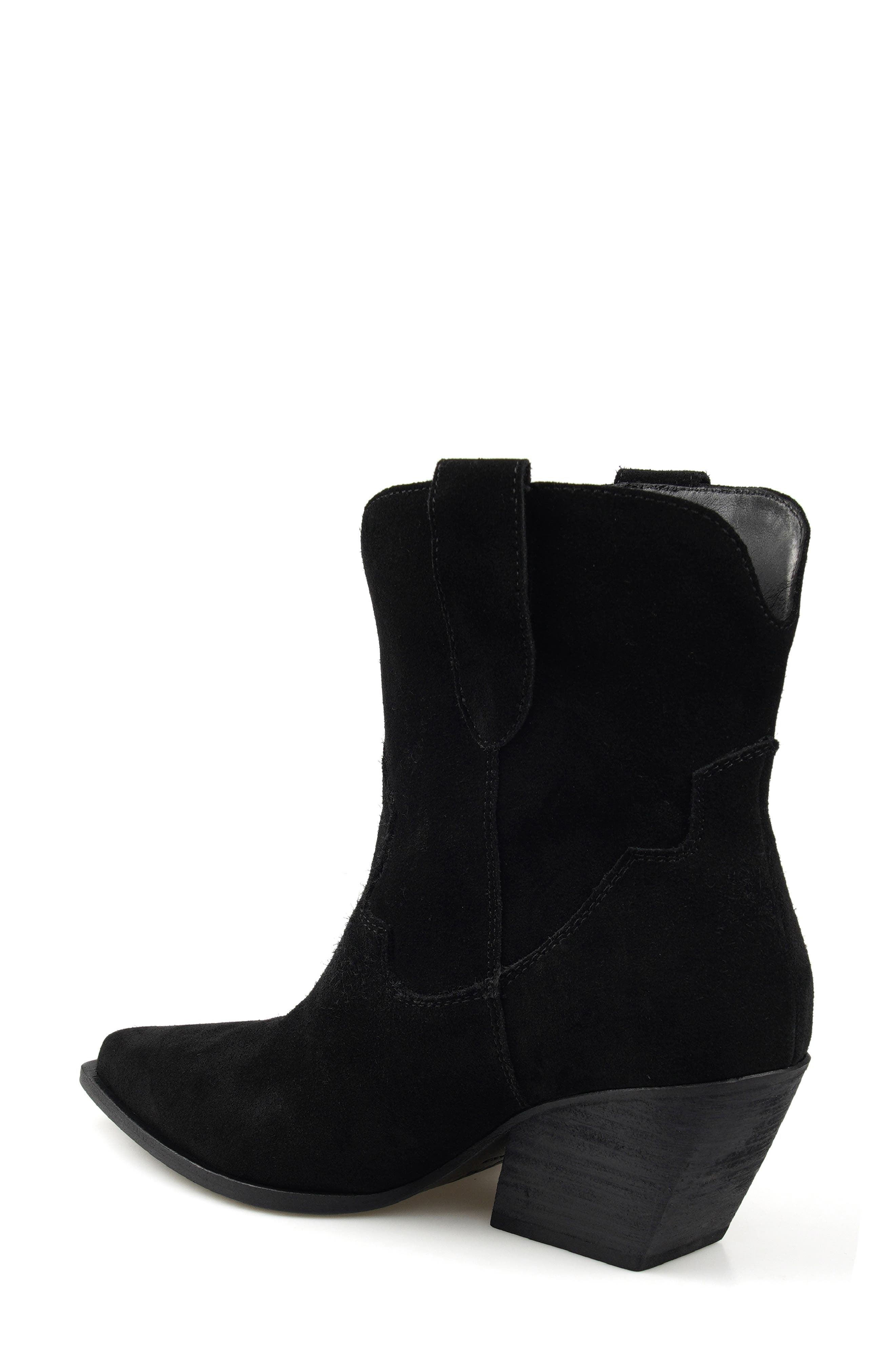 ZIGI Victoryy Pointed Toe Western Boot, Alternate, color, Black Suede