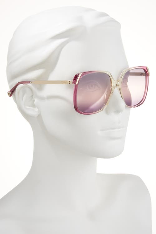 Chloé 60mm Oversize Square Sunglasses In Purple