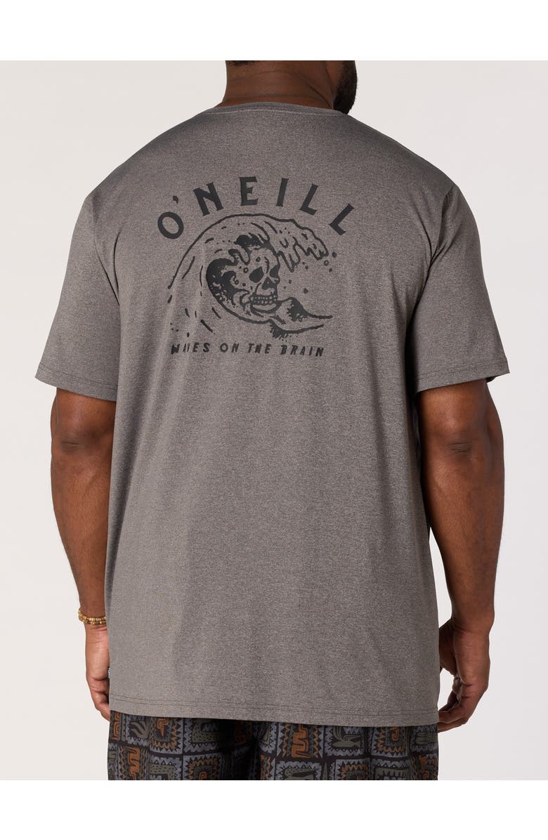 O'Neill Big & Tall Wave Brain UPF Graphic Tee, Main, color, Gargoyle Melange
