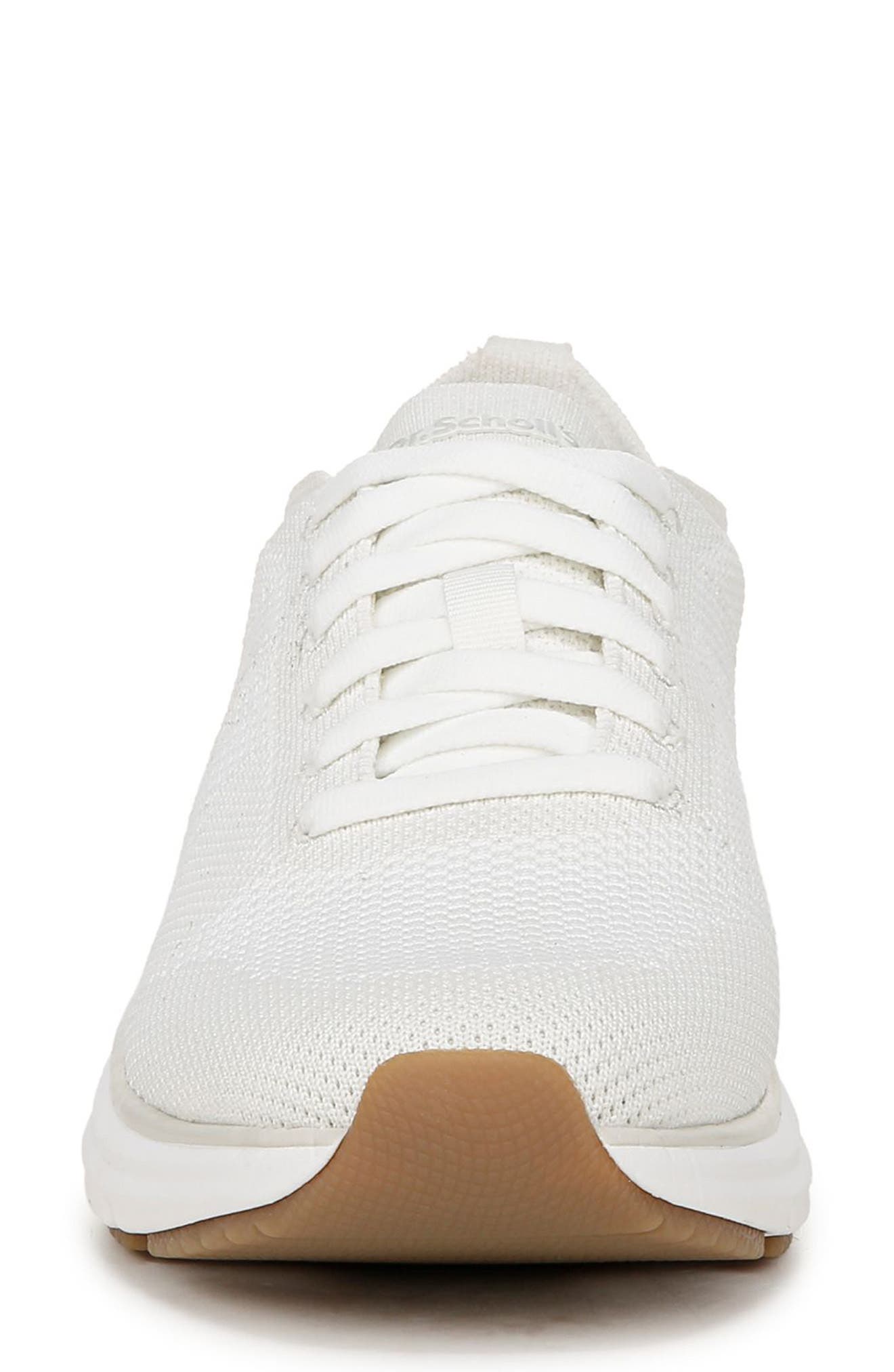 Feel Support Knit Lace-Up Sneaker (Women) - Wide Width Available, Alternate, color, WHITE