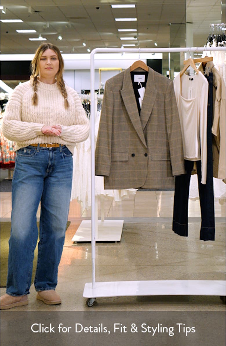 Di Windowpane Peak Lapel Boxy Blazer, sales video thumbnail