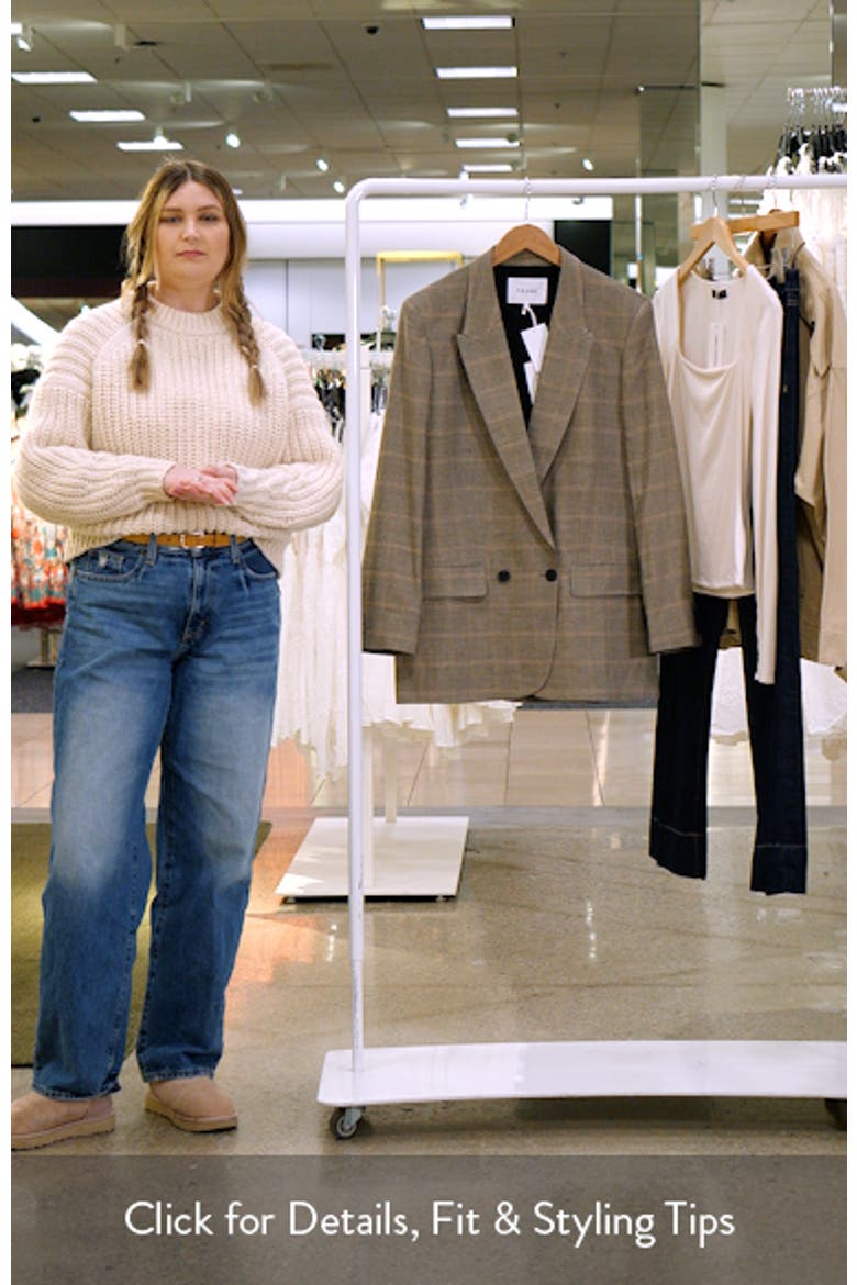 Di Windowpane Peak Lapel Boxy Blazer video