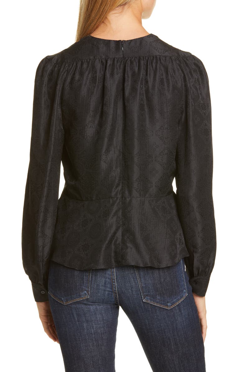 Lewit Jacquard Peplum Blouse, Alternate, color, 