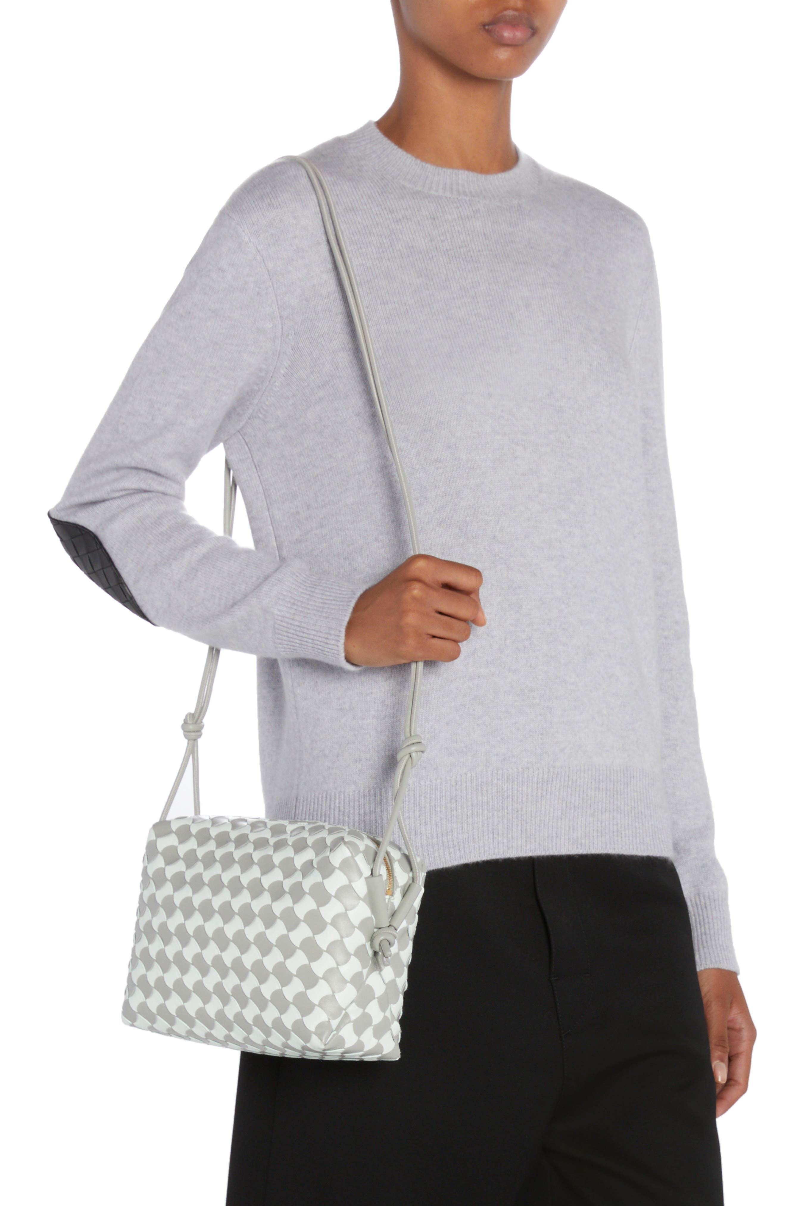 Bottega Veneta Small Wavy Bicolor Pavimento Intrecciato Camera Bag, Alternate, color, 