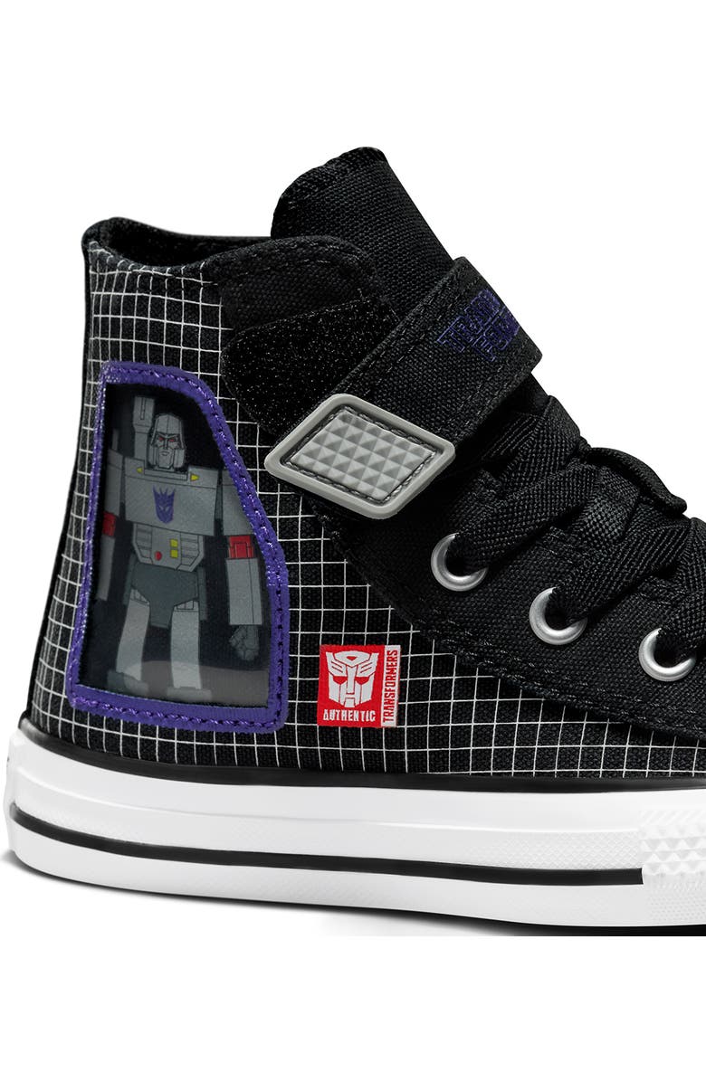 Converse Kids' Chuck Taylor All Star 1V High Top Sneaker, Alternate, color, Black/ White/ Red