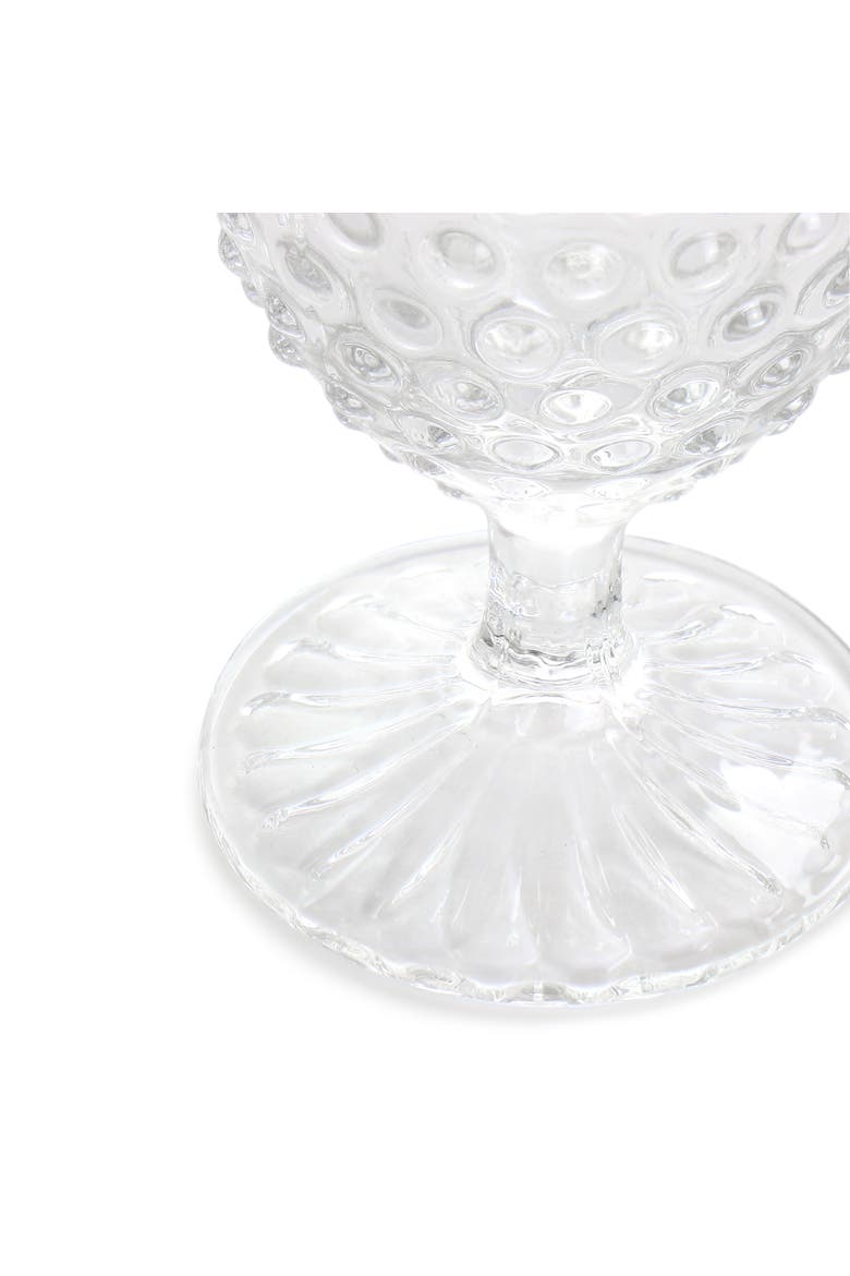 6 Piece 14.2 Ounce Glass Hobnail Goblet Drinkware Set, Alternate, color, Clear
