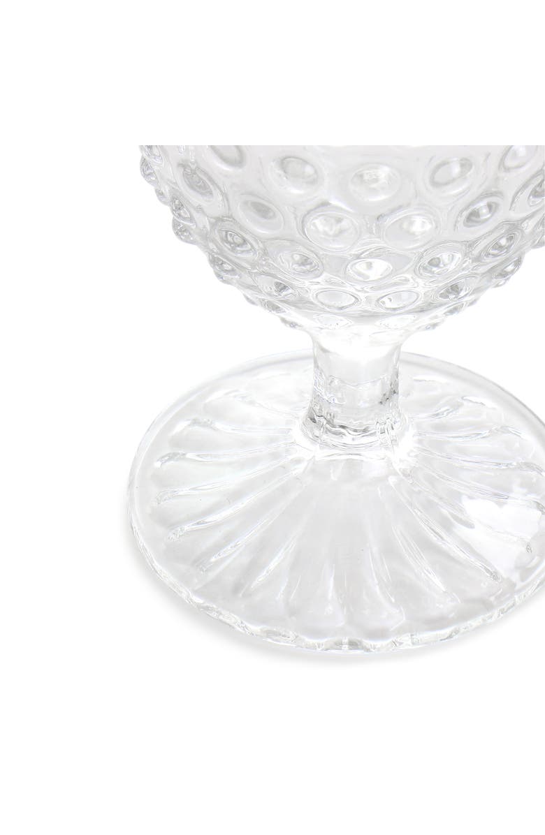 MARTHA STEWART 6 Piece 14.2 Ounce Clear Glass Hobnail Goblet Drinkware Set, Alternate, color, Clear