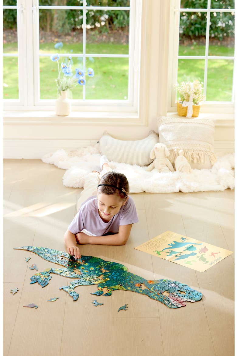 Dinosaur Shimmer 202-Piece Floor Puzzle, Alternate, color, MULTIPLECOLOR