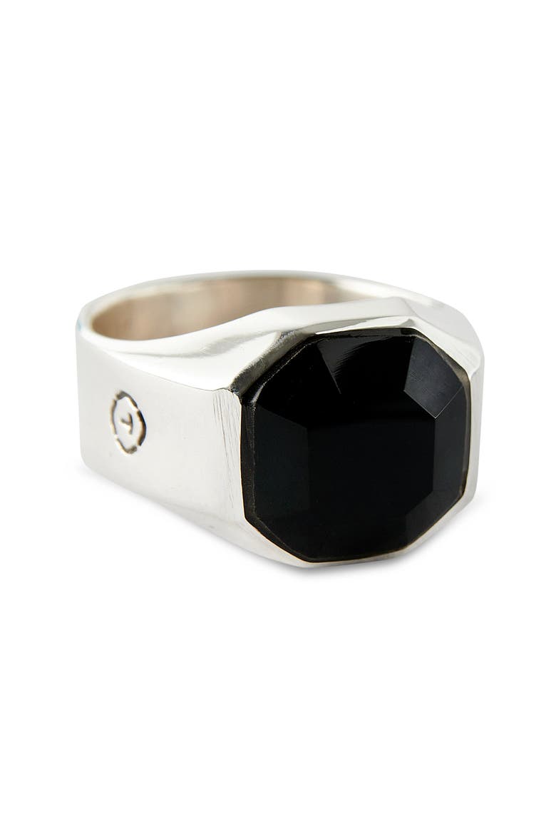 Onyx Silver Ring, Main, color, Onyx