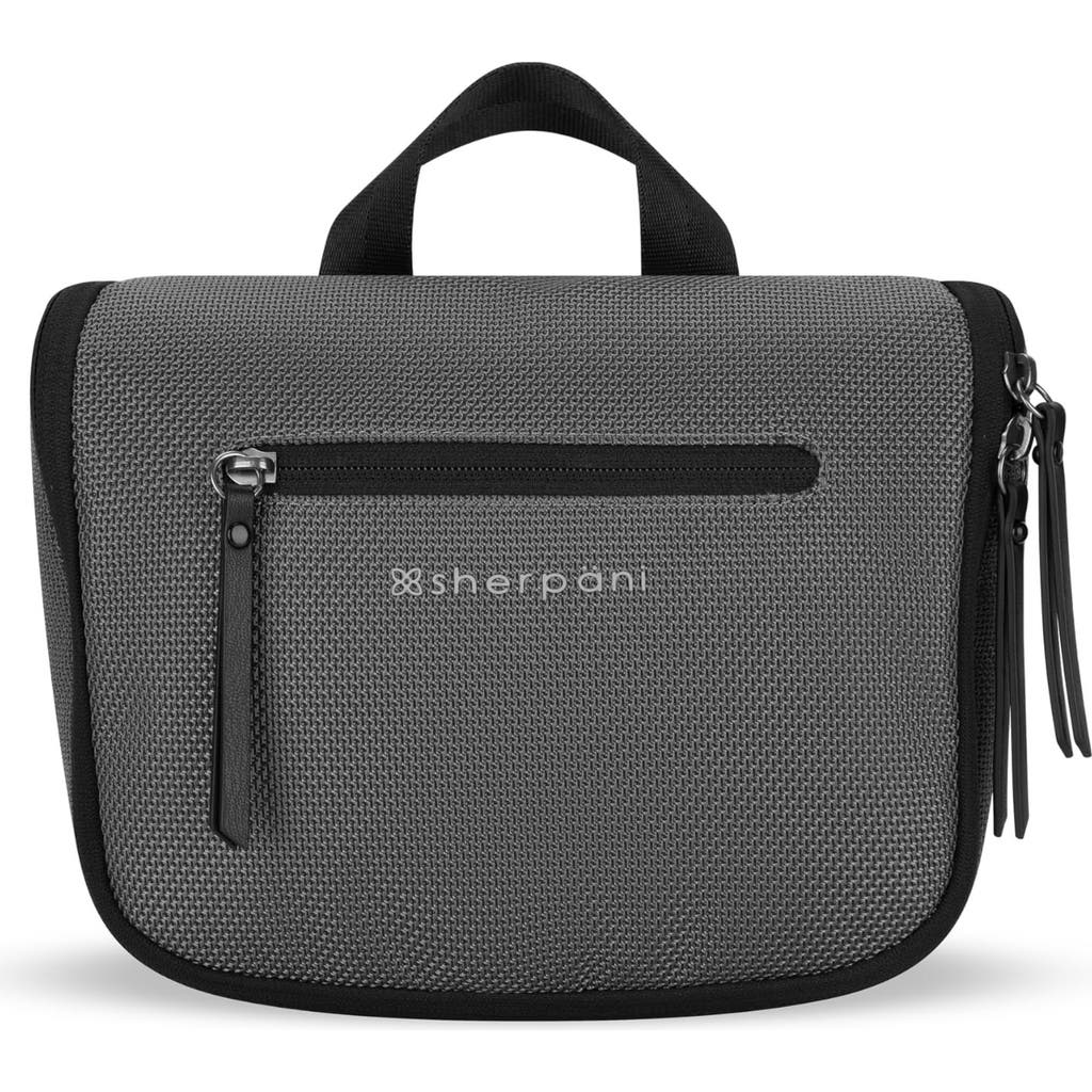 Sherpani Co-pilot, Travel Toiletry Bag, Hanging Cosmetic Organizer, Water Resistant Makeup Bag, Show In Gray