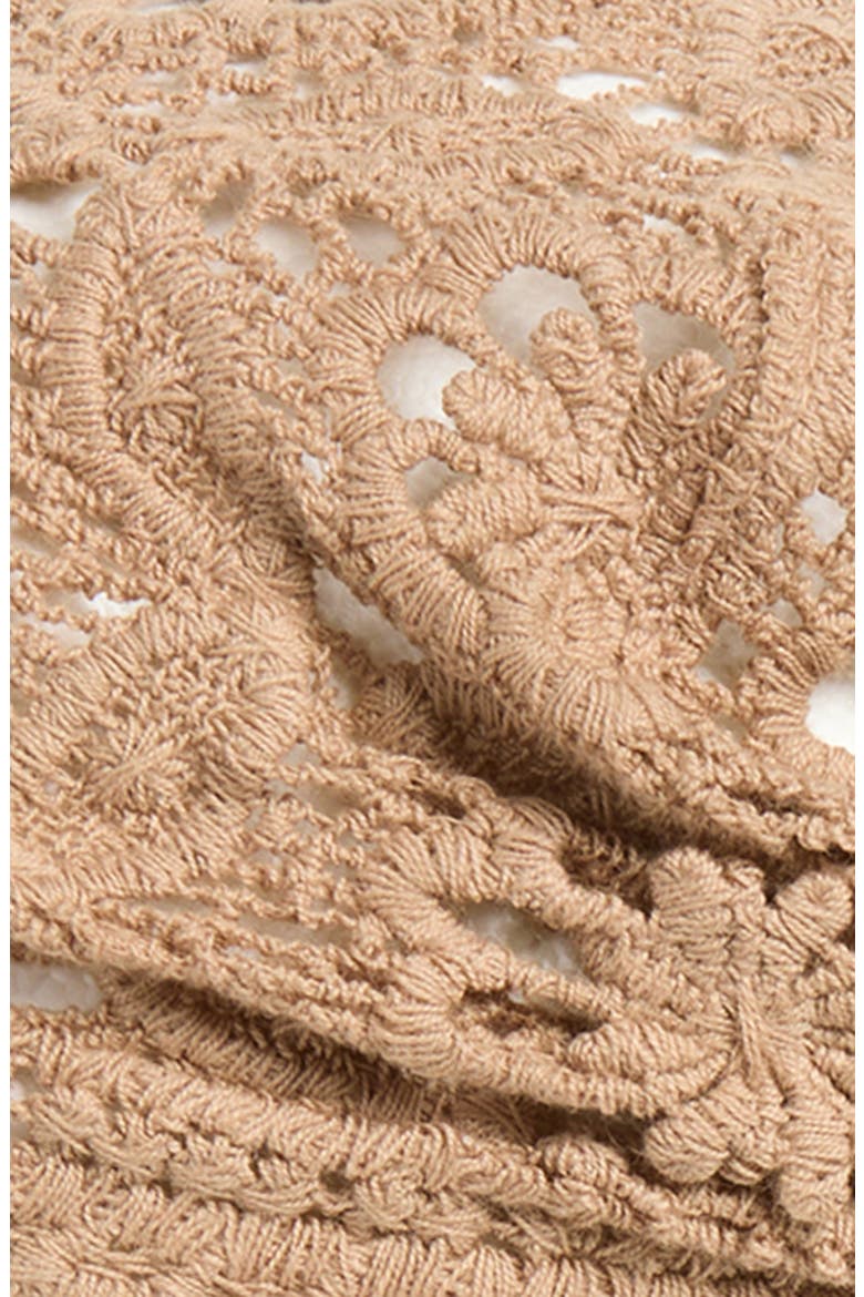 Crochet Head Scarf, Alternate, color, LIGHT TAN