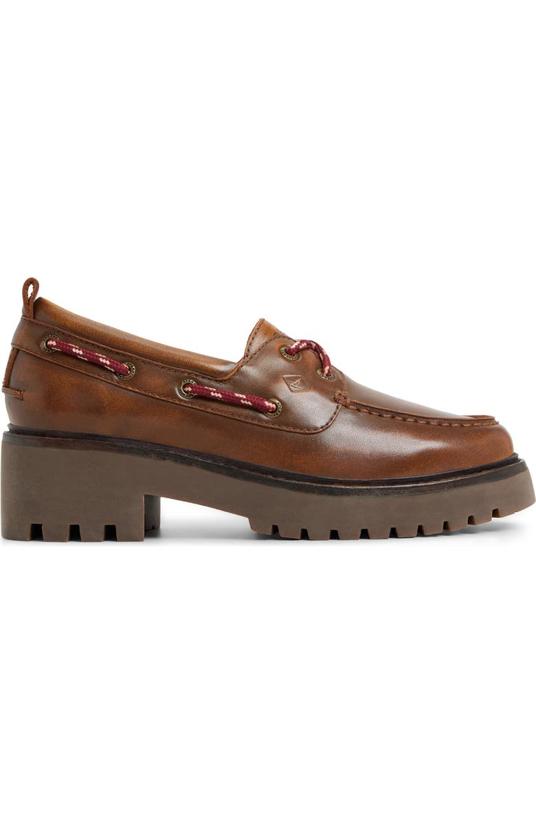 Sperry Authentic Original 3-Eye Lug Sole Boat Shoe, Alternate, color, Brown