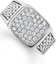 LAGOS Anthem Pavé Diamond Signet Ring