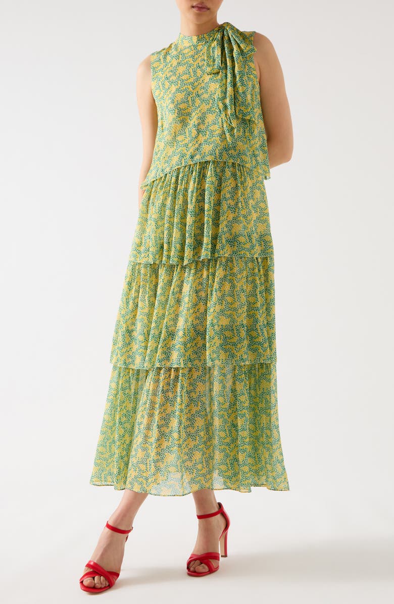 LK Bennett Kristen Tiered Maxi Dress, Main, color,