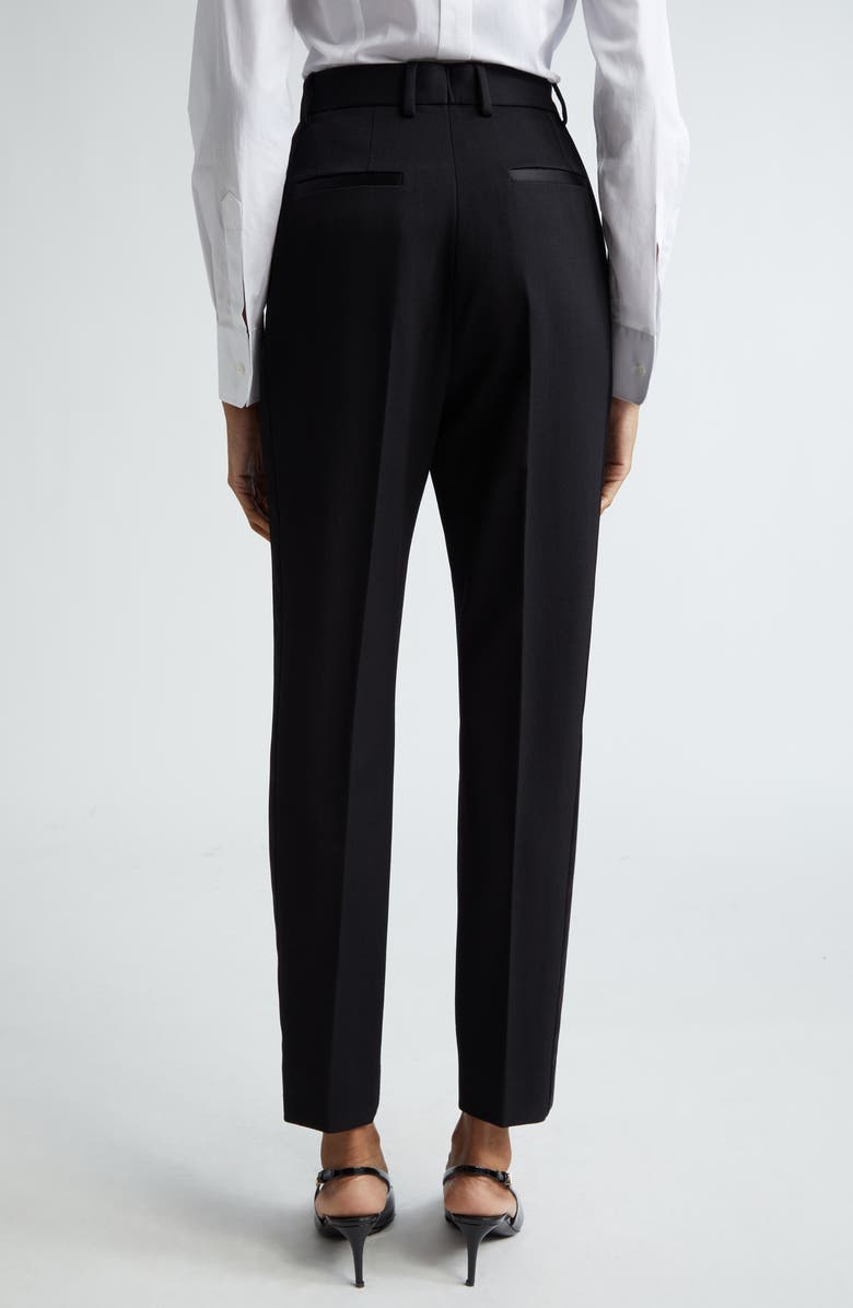 Dolce&Gabbana Wool Blend Gabardine Cigarette Pants, Alternate, color, Nero
