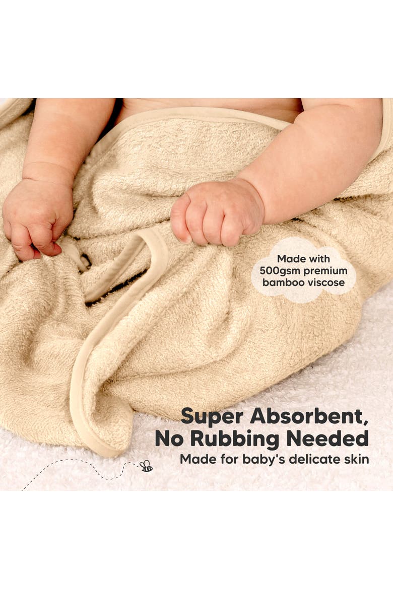 2-Pack Snuggle Hooded Towels, Alternate, color, Almond