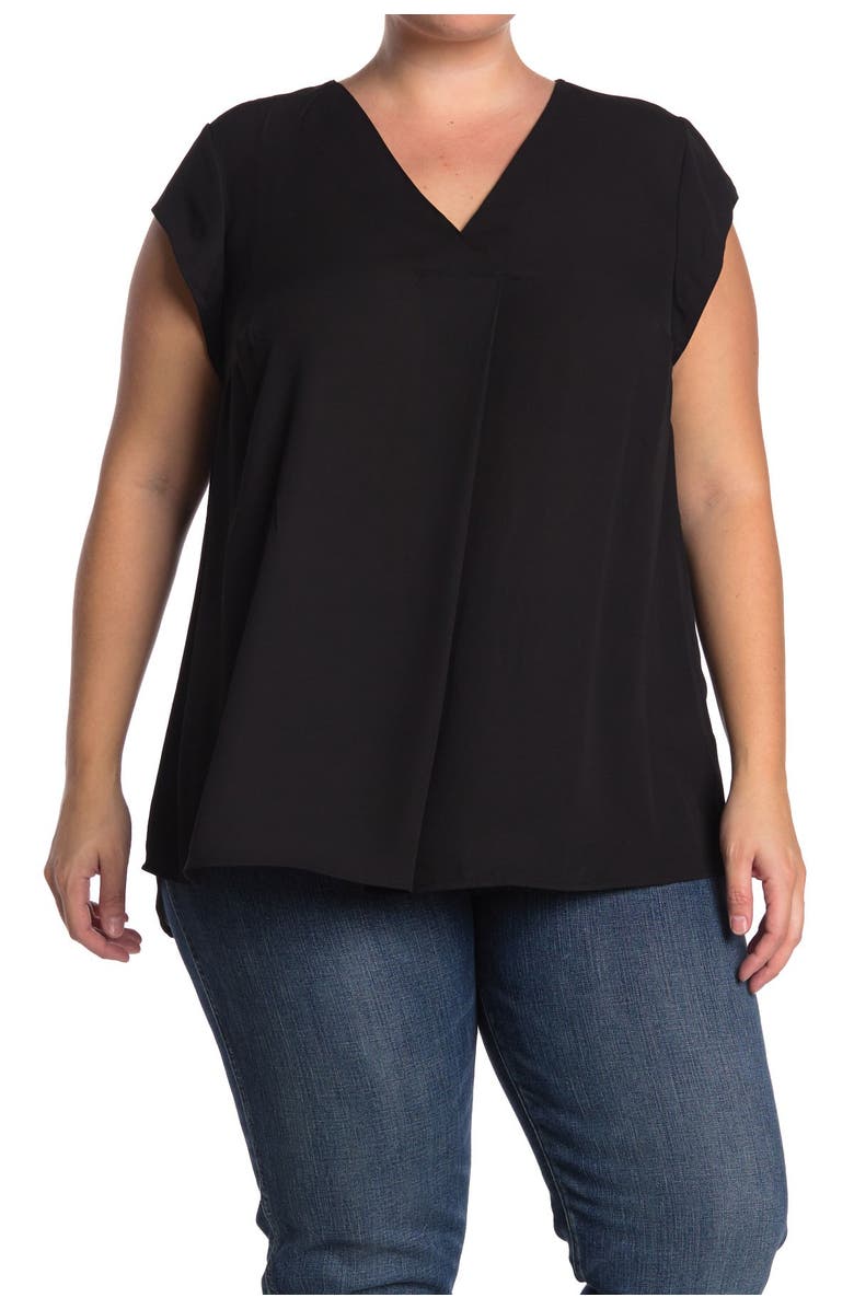 DR2 by Daniel Rainn Inverted Pleat V-Neck Blouse, Alternate, color,