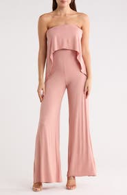 GO COUTURE Strapless Popover Jumpsuit