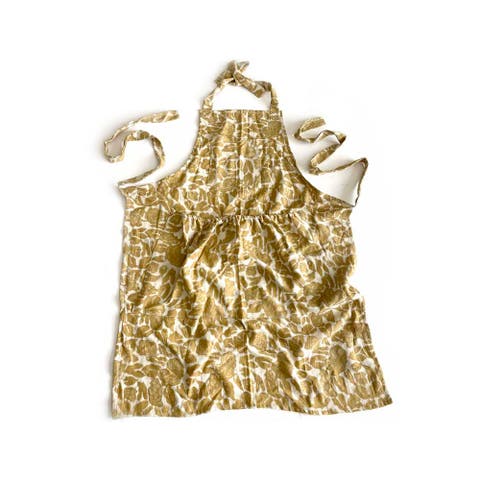 Organic Cotton Harvest Apron - Block Printed Yan