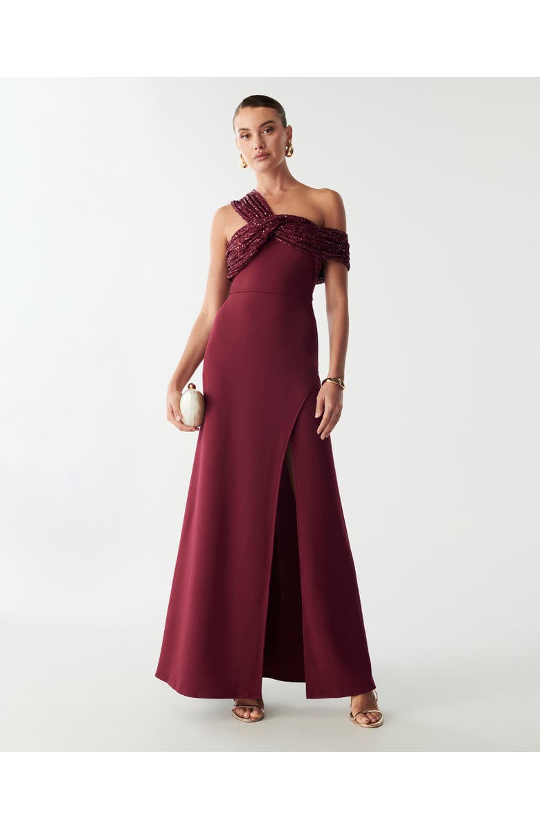 BWLDR Trisha Maxi Dress, Alternate, color, Burgundy