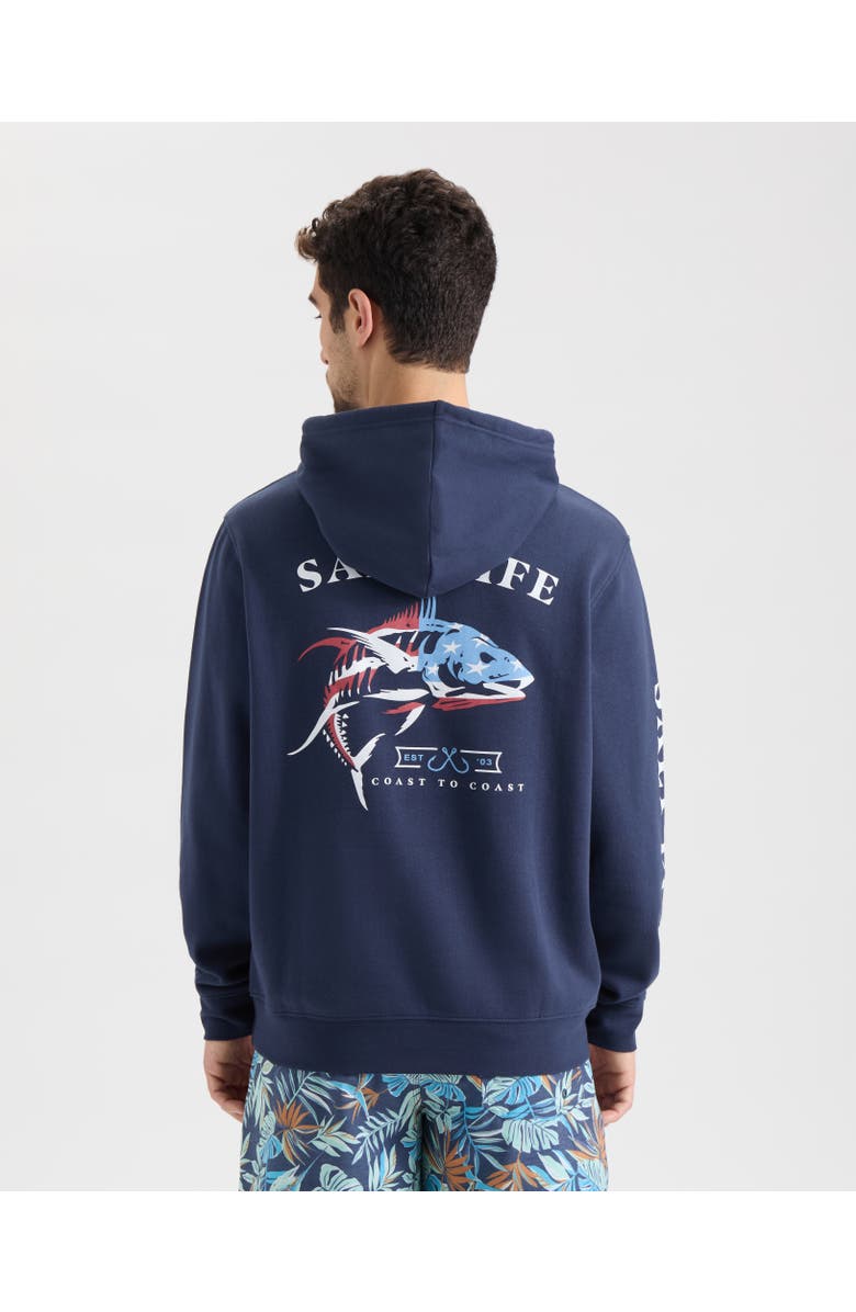 Salt Life United We Fish Hoodie, Alternate, color, Navy