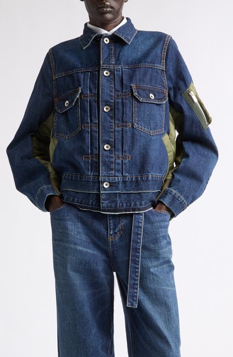 Denim & Nylon Twill Jacket