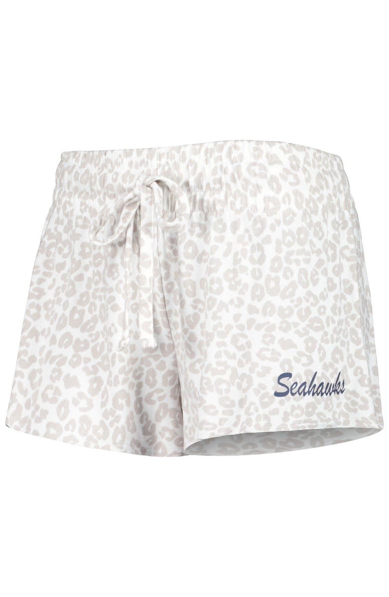 CONCEPTS SPORT Women's Concepts Sport White/Cream Seattle Seahawks Montana Knit T-Shirt & Shorts Sleep Set, Alternate, color, White