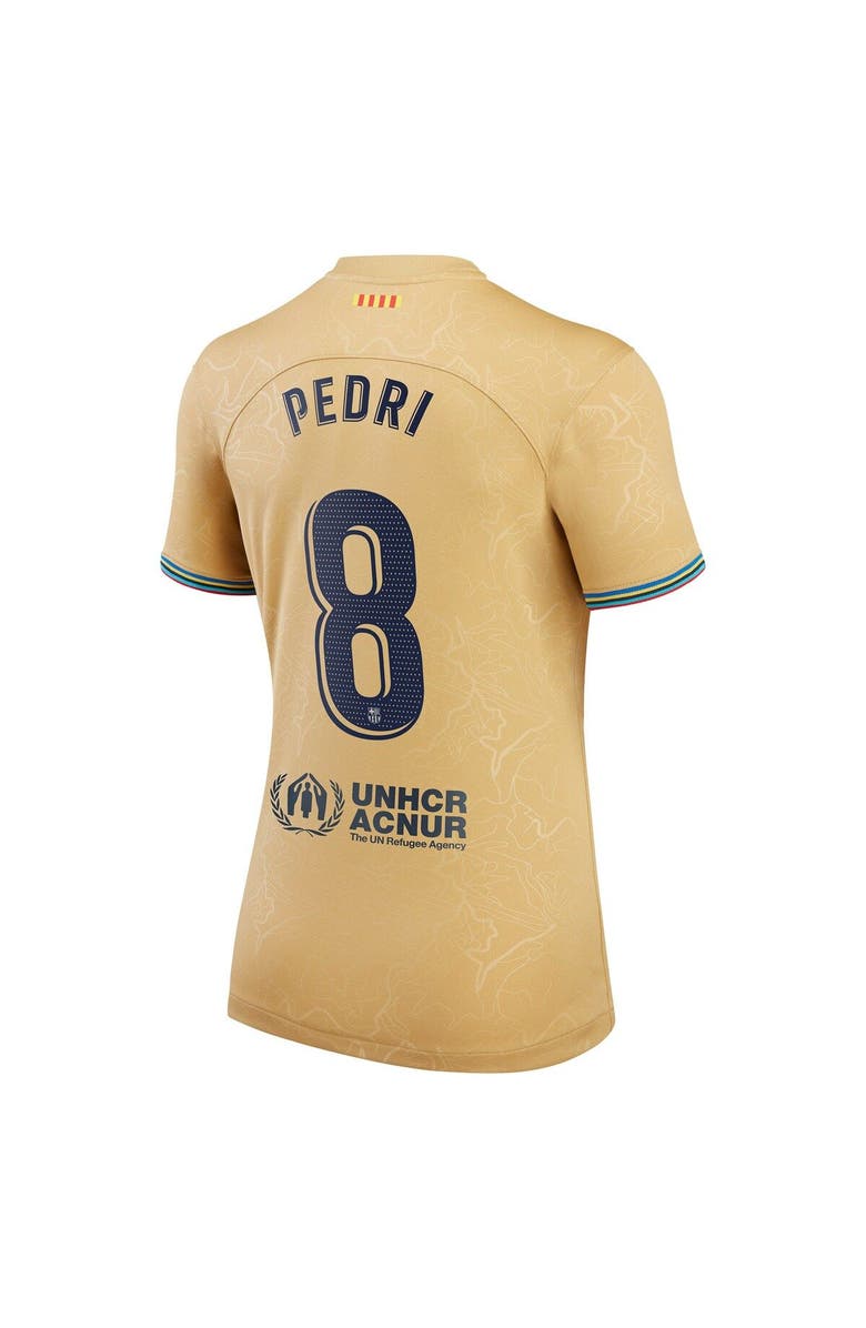 Nike Women's Nike Pedri Gold Barcelona 2022/23 Away Replica Player Jersey, Alternate, color, 