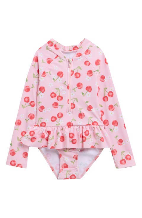 Kids' Cherry UPF 50+ One-Piece Rashguard Swimsuit (Toddler)