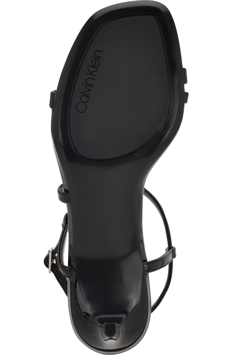 Calvin Klein Ishaya Ankle Strap Sandal, Alternate, color, Black Patent