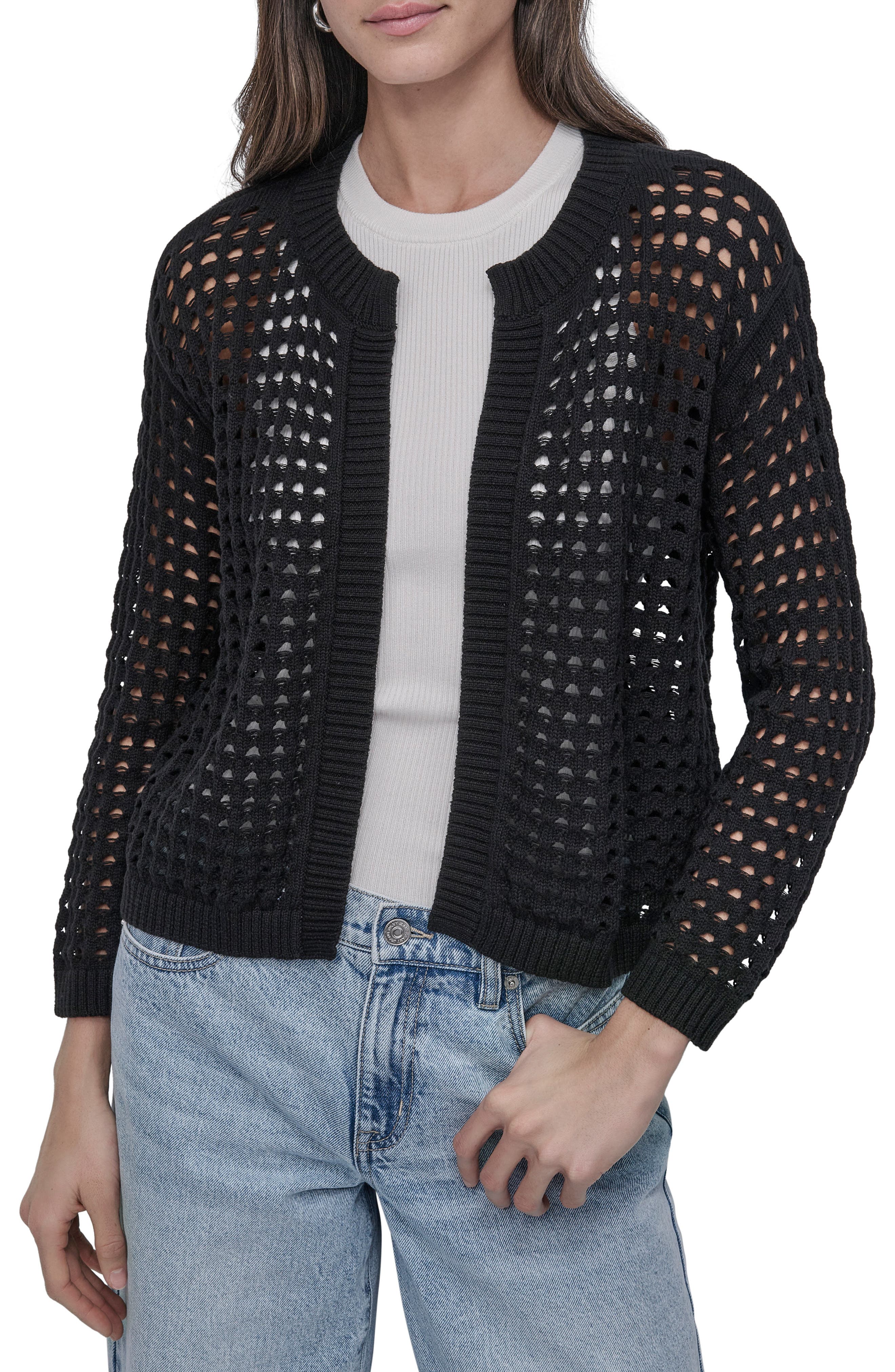 Open Stitch Cotton Cardigan