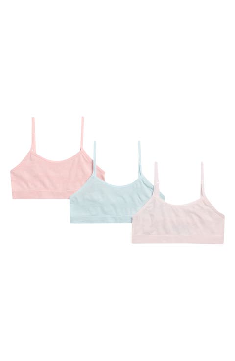 Kids' 3-Pack Jacquard Bralettes (Big Kid)