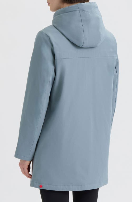 Hunter Billy Hooded Raincoat In Blue