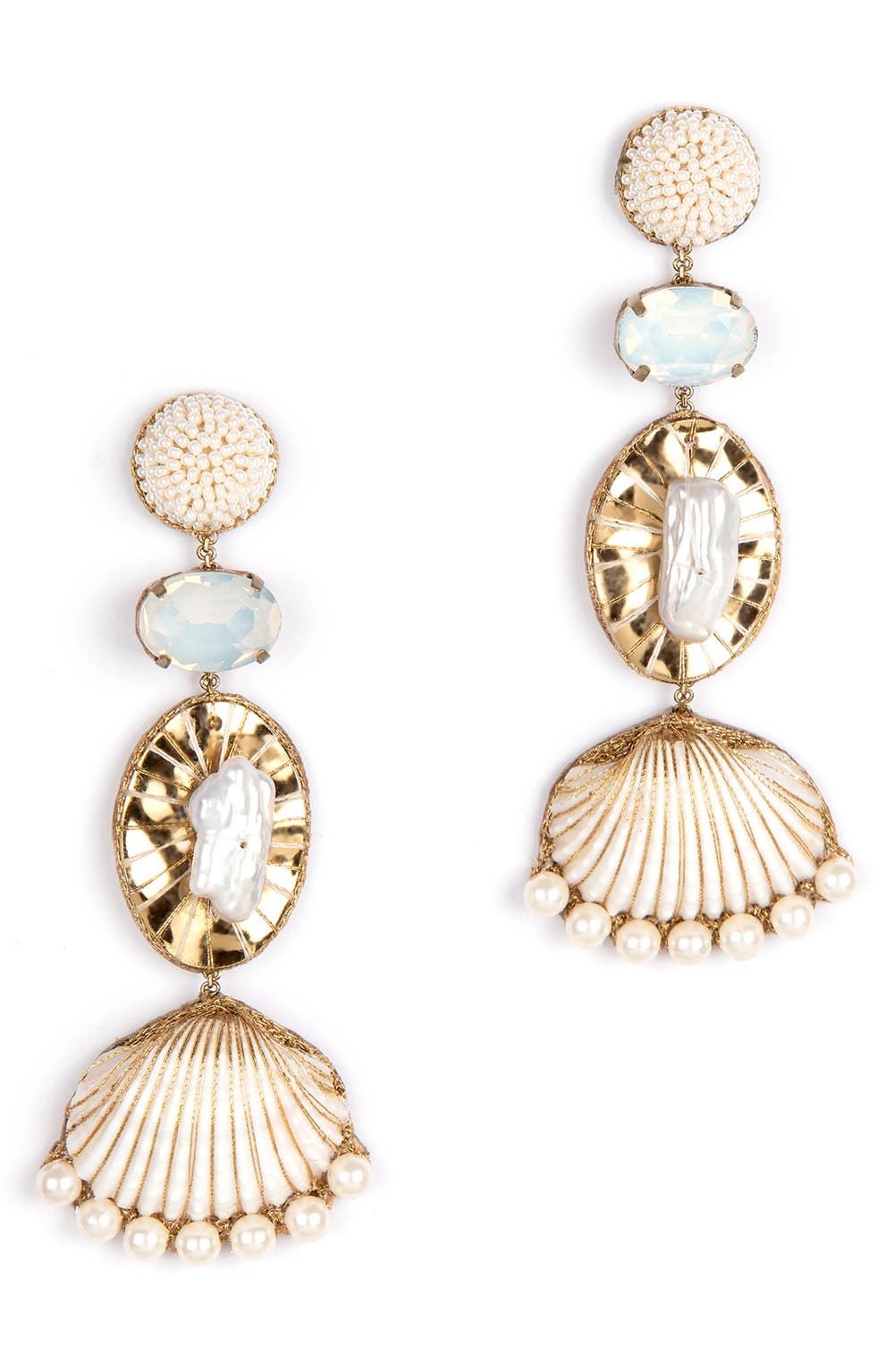 Persephone Drop Earrings, color, IVORY