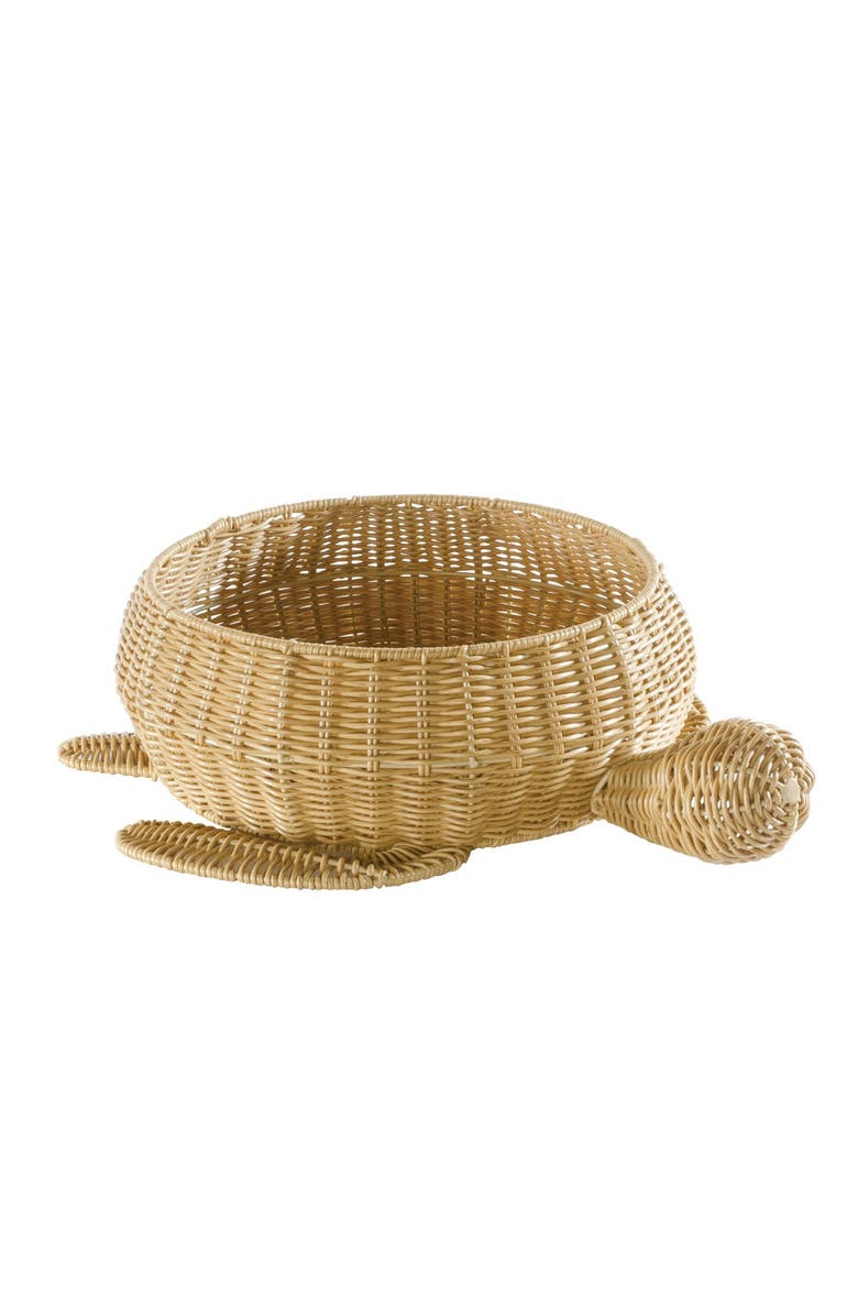 Kaplan Early Learning Company Turtle Washable Wicker Floor Basket, Main, color, Brown