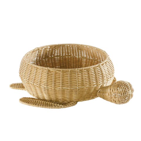 Turtle Washable Wicker Floor Basket