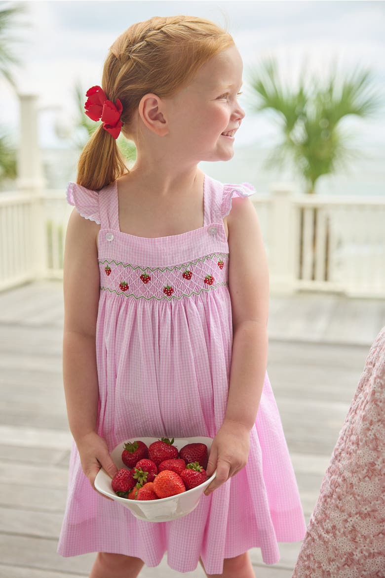 Kids' Smocked Lizzy D Dress, Alternate, color, Strawberries