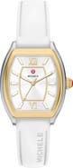 MICHELE Relevé Sport Mid Silicone Strap Watch, 32mm
