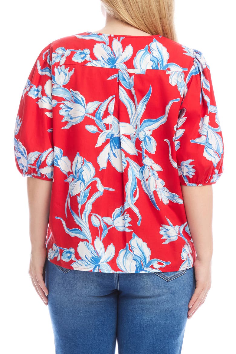 Floral Print Puff Sleeve Top, Alternate, color, PRINT