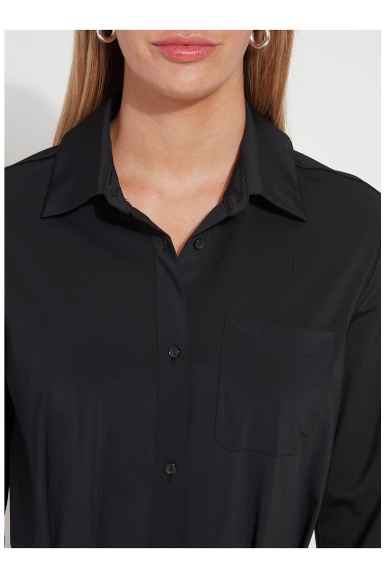 'Lyssentials Schiffer Shirtdress, Alternate, color, BLACK