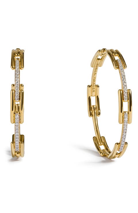 Signature Link Lab Grown Diamond Hoop Earrings